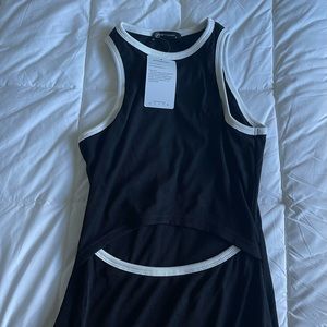 Black cut out midi dress